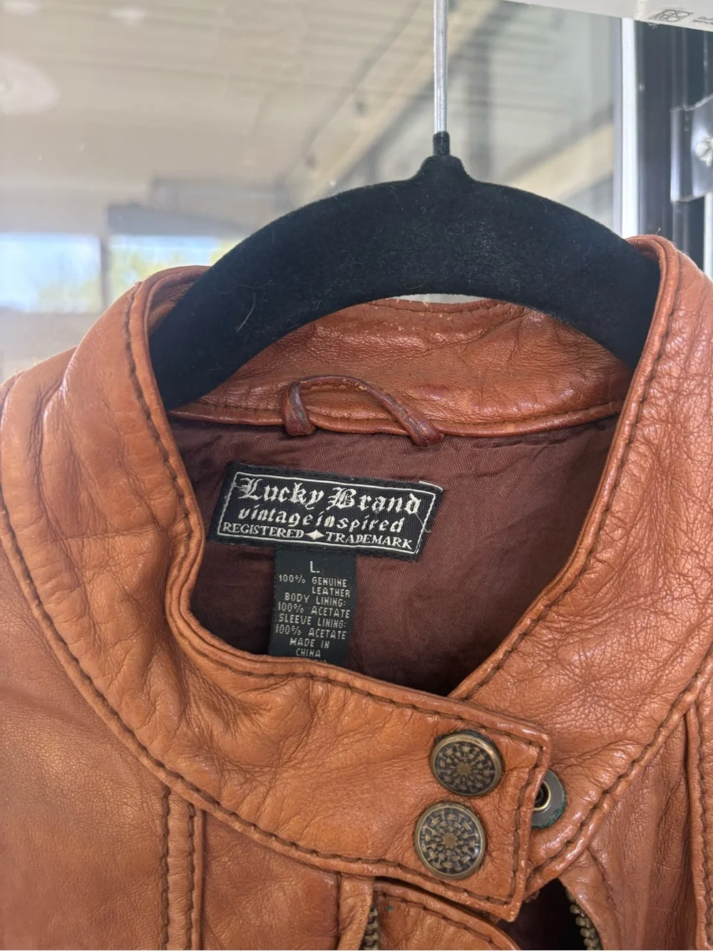 Vintage Lucky Brand Leather Jacket